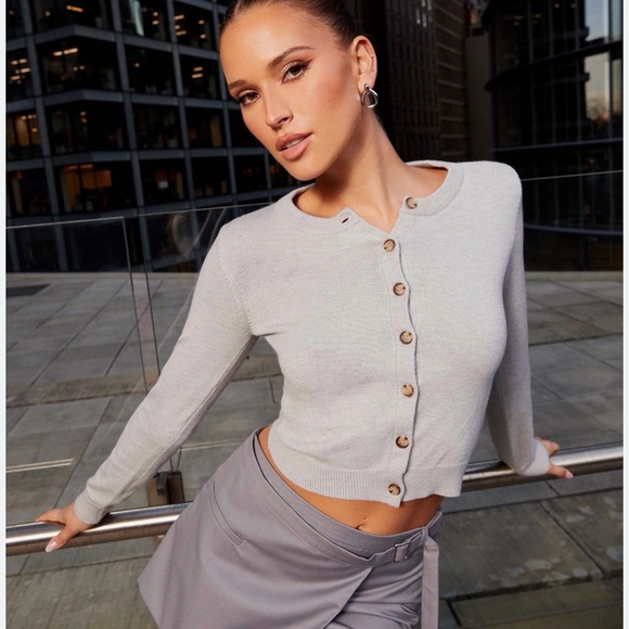 Peppermayo Sweaters - Peppermayo Gray Button-Up Cardigan